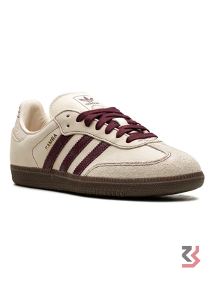 Adidas Samba "Wonder White/Maroon"