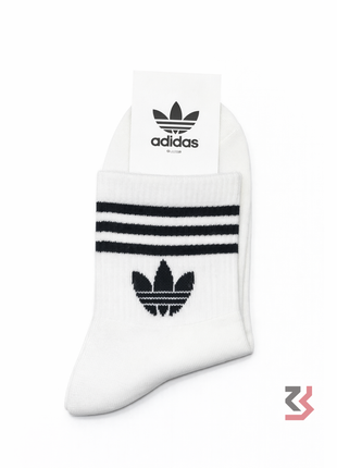 Adidas Strip Crew Socks - White/Black