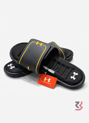 UNDER ARMOR SLIDES - BLACK/YELLOW
