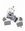 Retro Art Crew Socks - White/Grey (single pair)