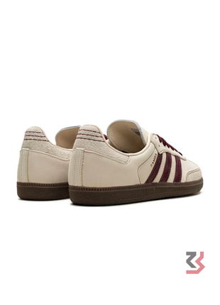 Adidas Samba "Wonder White/Maroon"