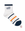 Off White Crew Socks - White/Blue & Orange stripe
