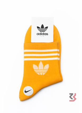 Adidas Strip Crew Socks - Orange/White