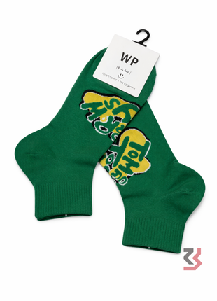 Retro Art Crew Socks - Green (single pair)