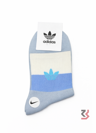 Adidas Urban Tri-color Crew Socks - Azure