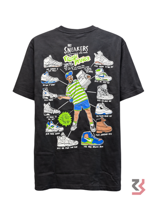 SNEAKER HEAD ROUND NECK TSHIRT - BLACK