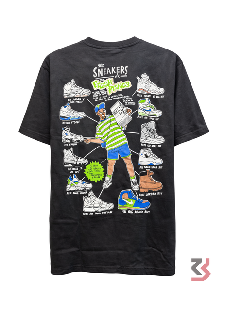 SNEAKER HEAD ROUND NECK TSHIRT - BLACK