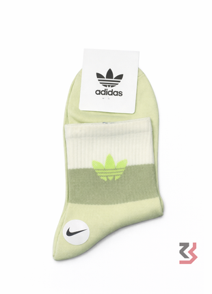 Adidas Urban Tri-color Crew Socks - Pastel Green