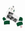 Retro Art Crew Socks - White/Green (single pair)