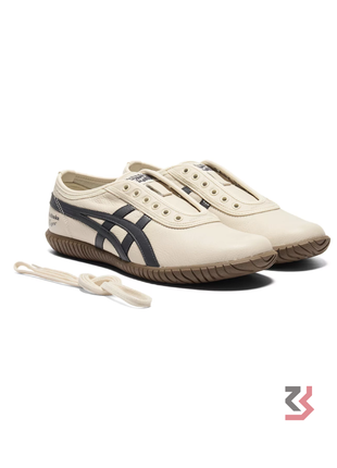 Onitsuka Tiger Unisex Off-White & Blue Tsunahiki Slip-On leather sneakers
