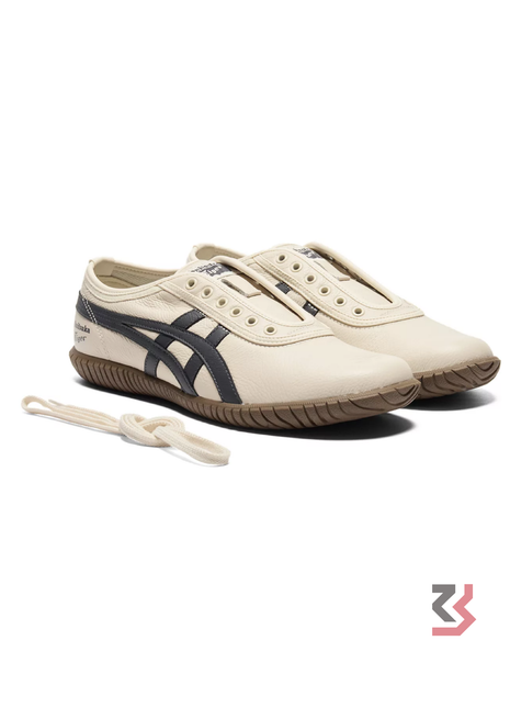 Onitsuka Tiger Unisex Off-White & Blue Tsunahiki Slip-On leather sneakers