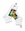 Retro Art Crew Socks - White/Green/Yellow (single pair)