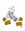 Retro Art Crew Socks - White/Mustard Brown (single pair)