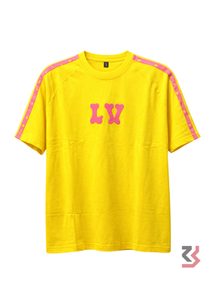 LOUIS VUITTON ROUND NECK TSHIRT - YELLOW/PINK