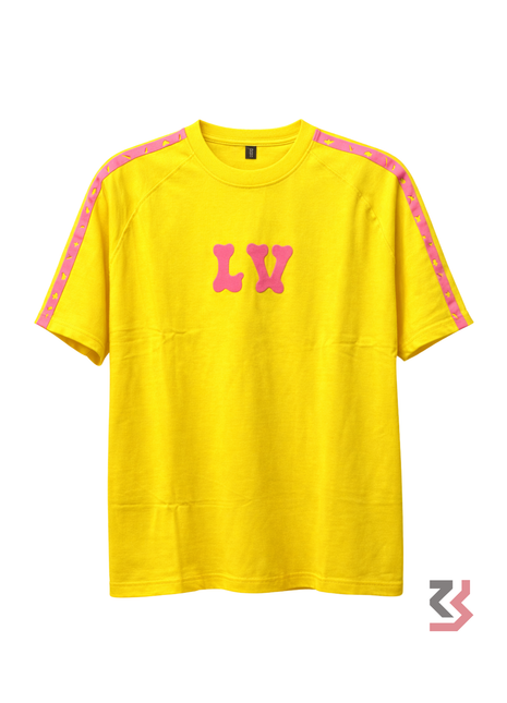 LOUIS VUITTON ROUND NECK TSHIRT - YELLOW/PINK