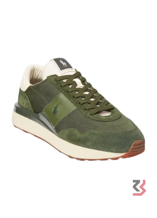 Polo Ralph Lauren Train 89 Suede and Oxford sneaker - GREEN