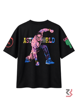 Travis Scott Astroworld Dizzy Black oversized T-shirt - Black
