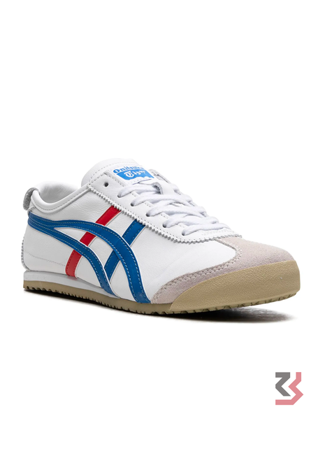 ONITSUKA WHITE BLUE RED STRIP