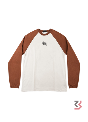 Stüssy two-tone raglan long-sleeve T-Shirt - Dark Brown
