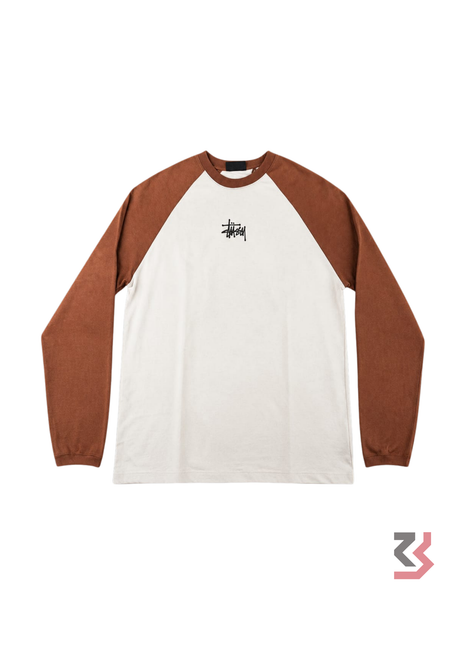 Stüssy two-tone raglan long-sleeve T-Shirt - Dark Brown