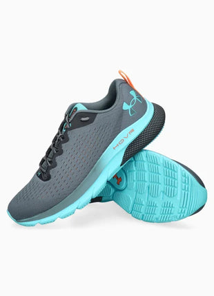 Under Armour Men's UA HOVR Turbulence running shoes in Gravel/Blue Surf