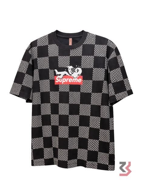 SUPREME ROUND NECK TSHIRT - BLACK