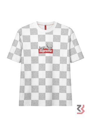 SUPREME ROUND NECK TSHIRT - WHITE