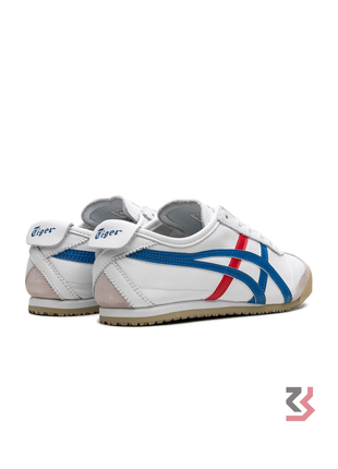ONITSUKA WHITE BLUE RED STRIP