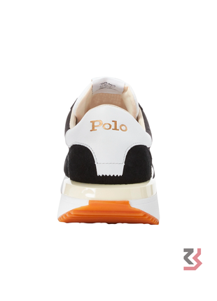 Polo Ralph Lauren Train 89 Suede and Oxford sneaker - BLACK