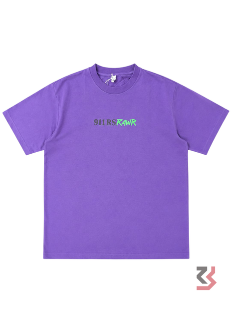 Porsche oversized crew neck t-shirt features “911RS RAWR” - Purple