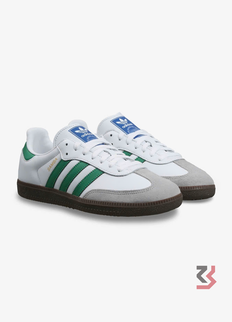 Adidas Samba OG in the Cloud White and Green