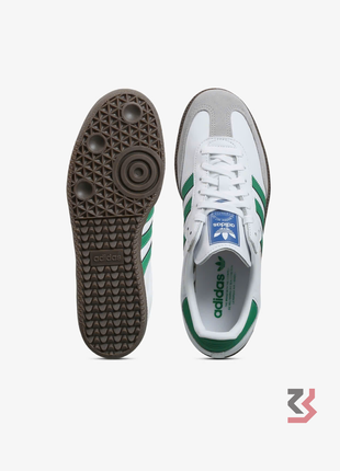Adidas Samba OG in the Cloud White and Green