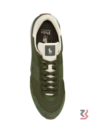 Polo Ralph Lauren Train 89 Suede and Oxford sneaker - GREEN
