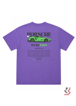 Porsche oversized crew neck t-shirt features “911RS RAWR” - Purple