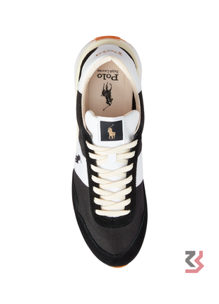 Polo Ralph Lauren Train 89 Suede and Oxford sneaker - BLACK
