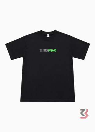 Porsche oversized crew neck t-shirt features “911RS RAWR” - Black