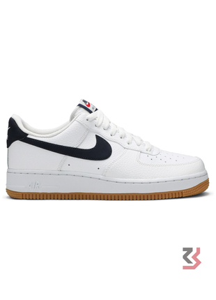 Air Force 1 White Black Swoosh - Gum Sole