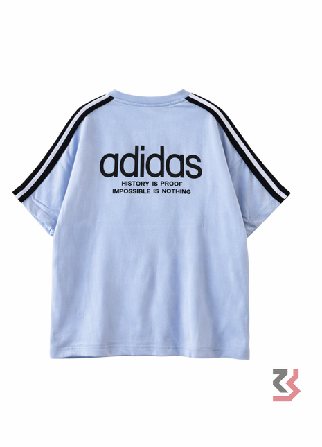 Adidas stripe tshirt - Light Blue