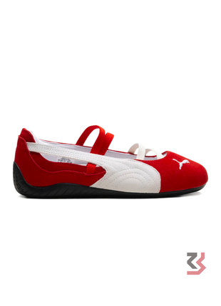 Speedcat Suede Ballet Women's Shoes - Red/White
