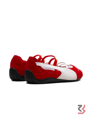 Speedcat Suede Ballet Women's Shoes - Red/White