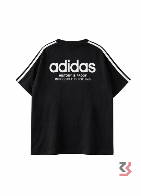 Adidas stripe tshirt - Black