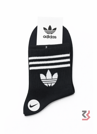 Adidas Strip Crew Socks - Black/White