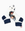 Retro Art Crew Socks - White/Blue (single pair)