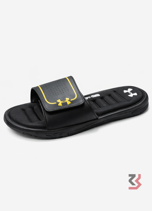 UNDER ARMOR SLIDES - BLACK/YELLOW
