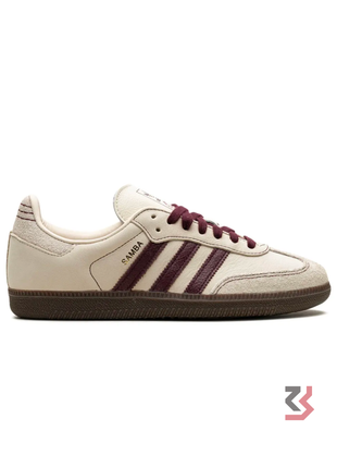 Adidas Samba "Wonder White/Maroon"