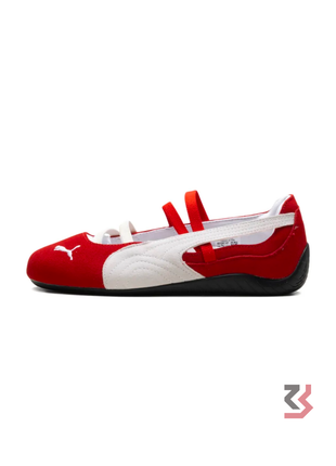 Speedcat Suede Ballet Women's Shoes - Red/White